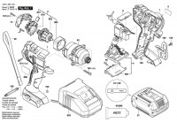 Bosch 3 601 JG5 120 Gdr 180-Li Impact Wrench 18 V / Eu Spare Parts